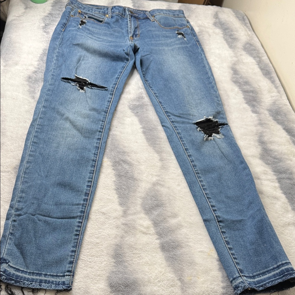 Articles Of Society Light Blue Distressed Skinny Jeans
